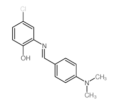 Phenol,4-chloro-2-[[[4-(dimethylamino)phenyl]methylene]amino]-结构式
