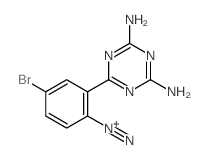 Benzenediazonium,4-bromo-2-(4,6-diamino-1,3,5-triazin-2-yl)-, chloride (1:1)结构式