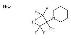1,1,1,3,3,3-hexafluoro-2-piperidin-1-ylpropan-2-ol,hydrate Structure