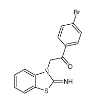 1-(4-bromo-phenyl)-2-(2-imino-benzothiazol-3-yl)-ethanone结构式