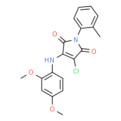 3-chloro-4-(2,4-dimethoxyanilino)-1-(2-methylphenyl)-1H-pyrrole-2,5-dione结构式