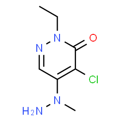 4-Chloro-2-ethyl-5-(1-methylhydrazino)-3(2H)-pyridazinone结构式