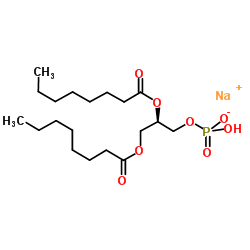 辛酸 (1R)-1-[(磷酰氧基)甲基]-1,2-乙二基酯单钠盐结构式