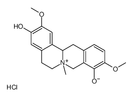 2,10-dimethoxy-7-methyl-6,8,13,13a-tetrahydro-5H-isoquinolino[2,1-b]isoquinolin-7-ium-3,9-diol,chloride Structure