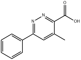 4-甲基-6-苯基哒嗪-3-甲酸结构式