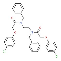 N,N'-1,2-Ethanediylbis[N-benzyl-2-(4-chlorophenoxy)acetamide] Structure