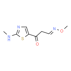3-[2-(METHYLAMINO)-1,3-THIAZOL-5-YL]-3-OXOPROPANAL O-METHYLOXIME Structure