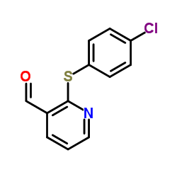 2-[(4-Chlorophenyl)sulfanyl]nicotinaldehyde Structure
