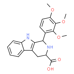 1-(2,3,4-Trimethoxyphenyl)-2,3,4,9-tetrahydro-1H-beta-carboline-3-carboxylic acid结构式