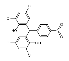 bis-(3,5-dichloro-2-hydroxy-phenyl)-(4-nitro-phenyl)-methane Structure