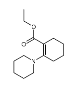 ethyl 2-(1-piperidinyl) 1-cyclohexenecarboxylate结构式