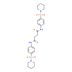 N,N'-Bis[4-(1-piperidinylsulfonyl)phenyl]succinamide结构式