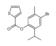 (4-bromo-5-methyl-2-propan-2-ylphenyl) thiophene-2-carboxylate结构式