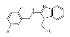 4-bromo-2-[[(1-ethylbenzimidazol-2-yl)amino]methyl]phenol结构式