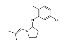 N-(5-chloro-2-methyl-phenyl)-1-(2-methylprop-1-enyl)pyrrolidin-2-imine结构式