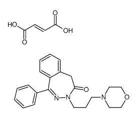 (E)-but-2-enedioic acid,3-(3-morpholin-4-ylpropyl)-1-phenyl-5H-2,3-benzodiazepin-4-one结构式