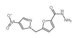 2-Furancarboxylicacid,5-[(4-nitro-1H-pyrazol-1-yl)methyl]-,hydrazide(9CI) structure