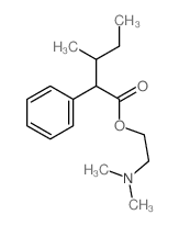 2-dimethylaminoethyl 3-methyl-2-phenyl-pentanoate structure