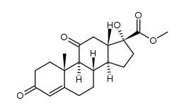 Methyl 17α-Hydroxy-3,11-dioxoandrost-4-ene-17β-carboxylate结构式