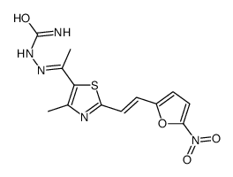 [1-[4-methyl-2-[2-(5-nitrofuran-2-yl)ethenyl]-1,3-thiazol-5-yl]ethylideneamino]urea Structure