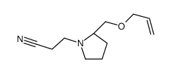 3-[(2S)-2-(prop-2-enoxymethyl)pyrrolidin-1-yl]propanenitrile Structure