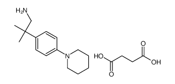 4-hydroxy-4-oxobutanoate,[2-methyl-2-(4-piperidin-1-ylphenyl)propyl]azanium结构式