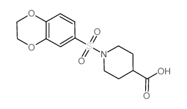 1-(2,3-Dihydro-benzo[1,4]dioxine-6-sulfonyl)-piperidine-4-carboxylic acid Structure