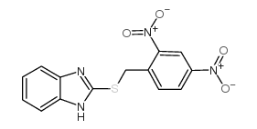 2-(2,4-二硝基苄基硫代)-1H-苯并[d]咪唑结构式