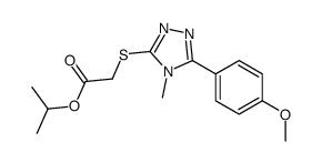 propan-2-yl 2-[[5-(4-methoxyphenyl)-4-methyl-1,2,4-triazol-3-yl]sulfanyl]acetate结构式