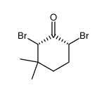 cis-2,6-Dibrom-3,3-dimethyl-cyclohexanon Structure
