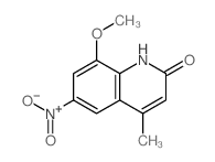 2(1H)-Quinolinone,8-methoxy-4-methyl-6-nitro-结构式