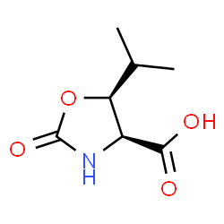 4-Oxazolidinecarboxylicacid,5-(1-methylethyl)-2-oxo-,cis-(9CI) structure