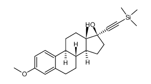 17α-trimethylsilylacetylenyl-3-methoxy-1,3,5(10)-estratrien-17β-ol结构式