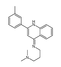 N',N'-dimethyl-N-[2-(3-methylphenyl)quinolin-4-yl]propane-1,3-diamine结构式