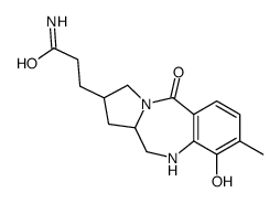 1H-Pyrrolo(2,1-c)(1,4)benzodiazepine-2-propionamide, 2,3,5,10,11,11a-h exahydro-9-hydroxy-8-methyl-5-oxo- Structure