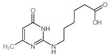 Hexanoic acid,6-[(1,6-dihydro-4-methyl-6-oxo-2-pyrimidinyl)amino]- Structure