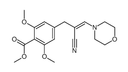 methyl 4-(2-cyano-3-morpholinoallyl)-2,6-dimethoxybenzoate结构式