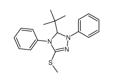 5-tert-butyl-3-methylsulfanyl-1,4-diphenyl-4,5-dihydro-1H-[1,2,4]triazole结构式
