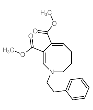 3,4-Azocinedicarboxylicacid, 1,6,7,8-tetrahydro-1-(2-phenylethyl)-, 3,4-dimethyl ester结构式