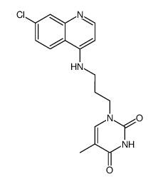 1-[3-(7-chloro-quinolin-4-ylamino)-propyl]-5-methyl-1H-pyrimidine-2,4-dione结构式