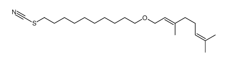 10-(3,7-dimethylocta-2,6-dienoxy)decyl thiocyanate Structure
