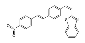 2-[2-[4-[2-(4-nitrophenyl)ethenyl]phenyl]ethenyl]-1,3-benzothiazole Structure
