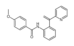 4-methoxy-N-[2-(1-pyridin-2-ylethenyl)phenyl]benzamide结构式
