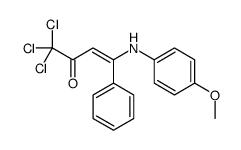 1,1,1-trichloro-4-(4-methoxyanilino)-4-phenylbut-3-en-2-one结构式