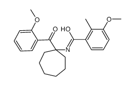 3-methoxy-N-[1-(2-methoxybenzoyl)cycloheptyl]-2-methylbenzamide结构式