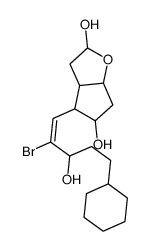 4-(2-bromo-5-cyclohexyl-3-hydroxy-1-penten-1-yl)hexahydro-2H-cyclopenta[b]furan-2,5-diol结构式
