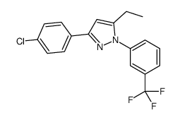 3-(4-chlorophenyl)-5-ethyl-1-[3-(trifluoromethyl)phenyl]pyrazole Structure