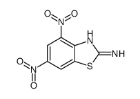4,6-dinitro-1,3-benzothiazol-2-amine结构式