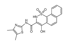 1,1,4-trioxo-1,2,3,4-tetrahydro-1λ6-naphtho[2,1-e][1,2]thiazine-3-carboxylic acid 4,5-dimethyl-thiazol-2-ylamide Structure