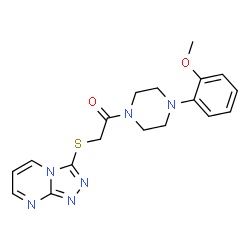 Piperazine, 1-(2-methoxyphenyl)-4-[(1,2,4-triazolo[4,3-a]pyrimidin-3-ylthio)acetyl]- (9CI) picture